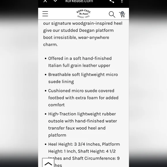 Kork Ease Deegan Brown Leather Platform Stud High Wood Heel Ankle Boot Women 8 - Picture 11 of 12